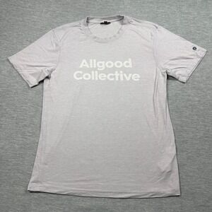 Allbirds T-Shirt Mens Medium Gray Allgood Collective Graphic Short Sleeve Cotton